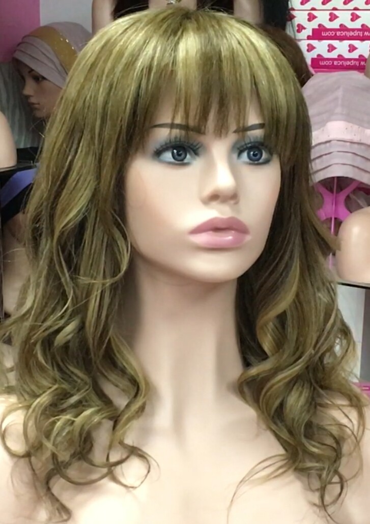 Peluca natural KAMILA color TINTE 6H16H19 TOP TUL transparente efecto piel