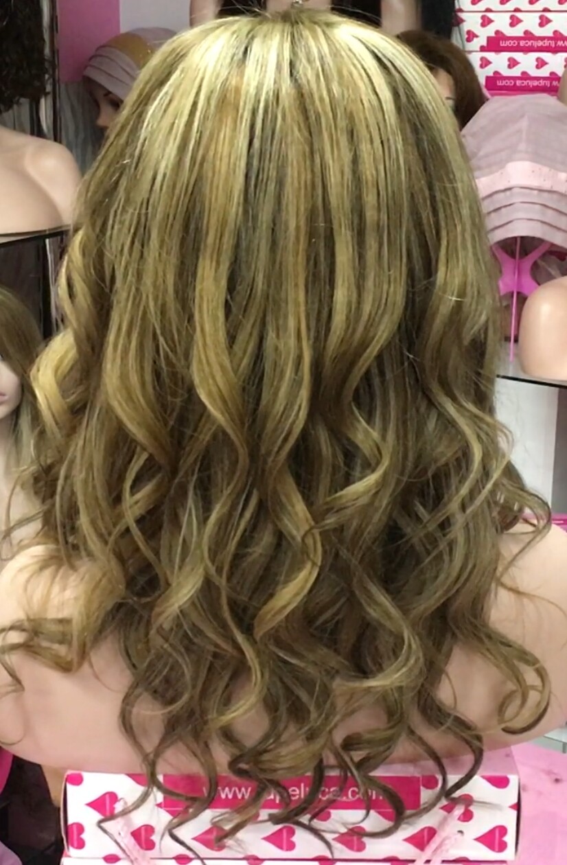 Peluca natural KAMILA color TINTE 6H16H19 TOP TUL transparente efecto piel