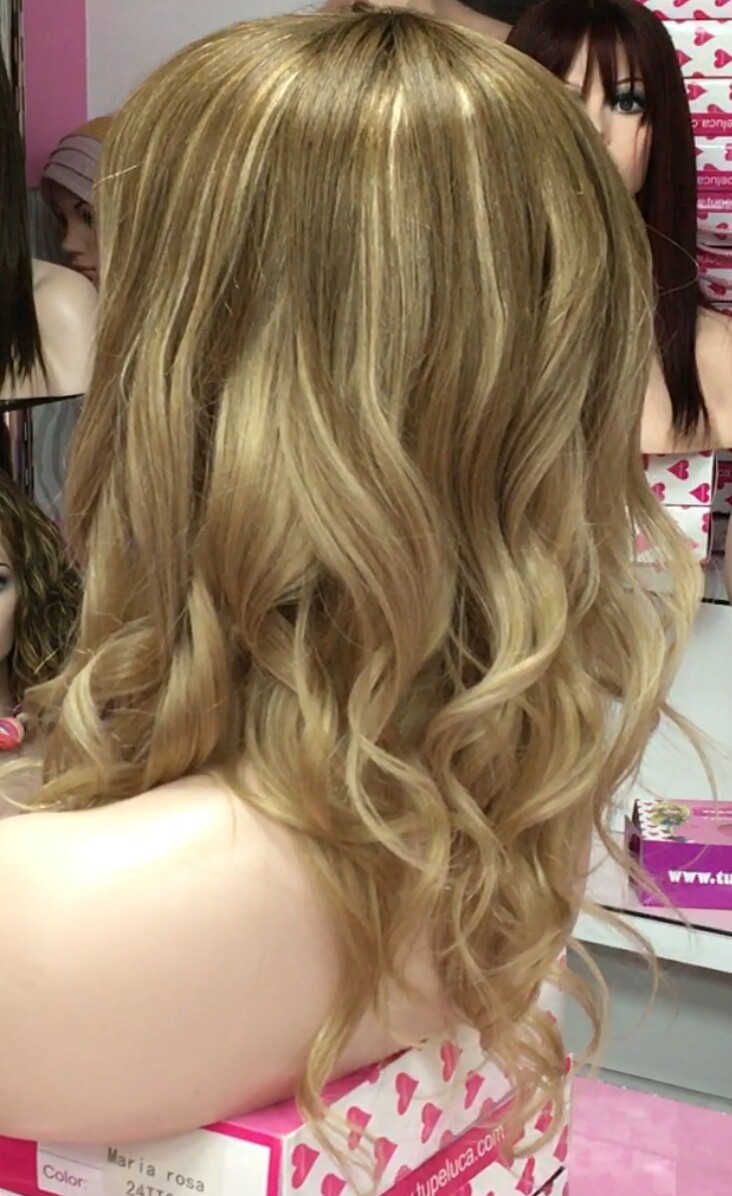 Peluca cabello natural KAMILA color 6T16 MAQUINA