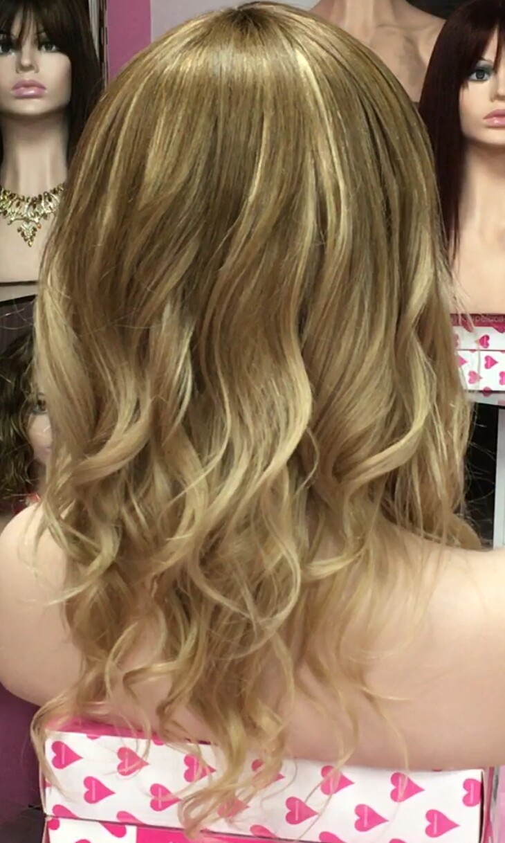 Peluca cabello natural KAMILA color 6T16 MAQUINA