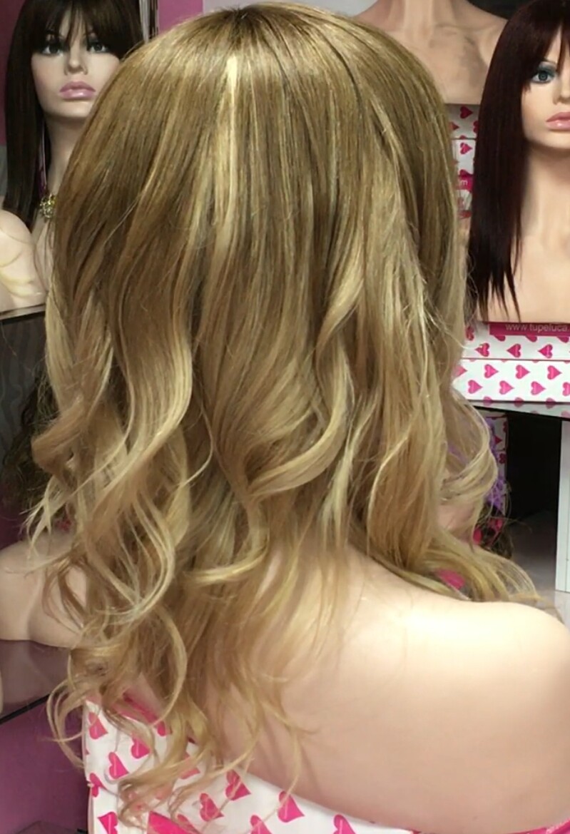 Peluca cabello natural KAMILA color 6T16 MAQUINA