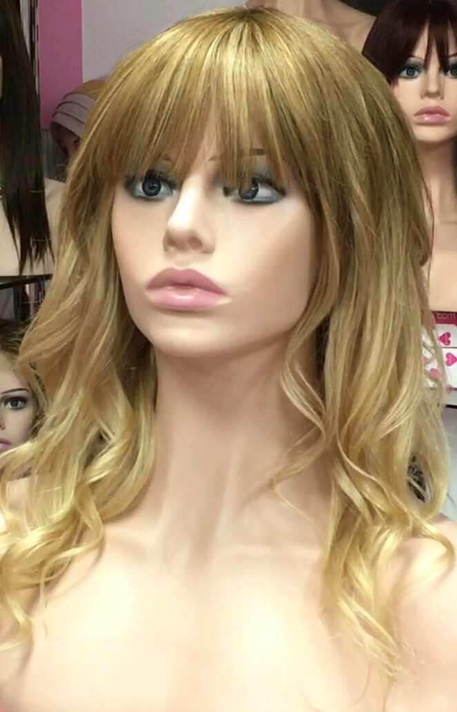 Peluca cabello natural KAMILA color 8T18 confecc. a MAQUINA