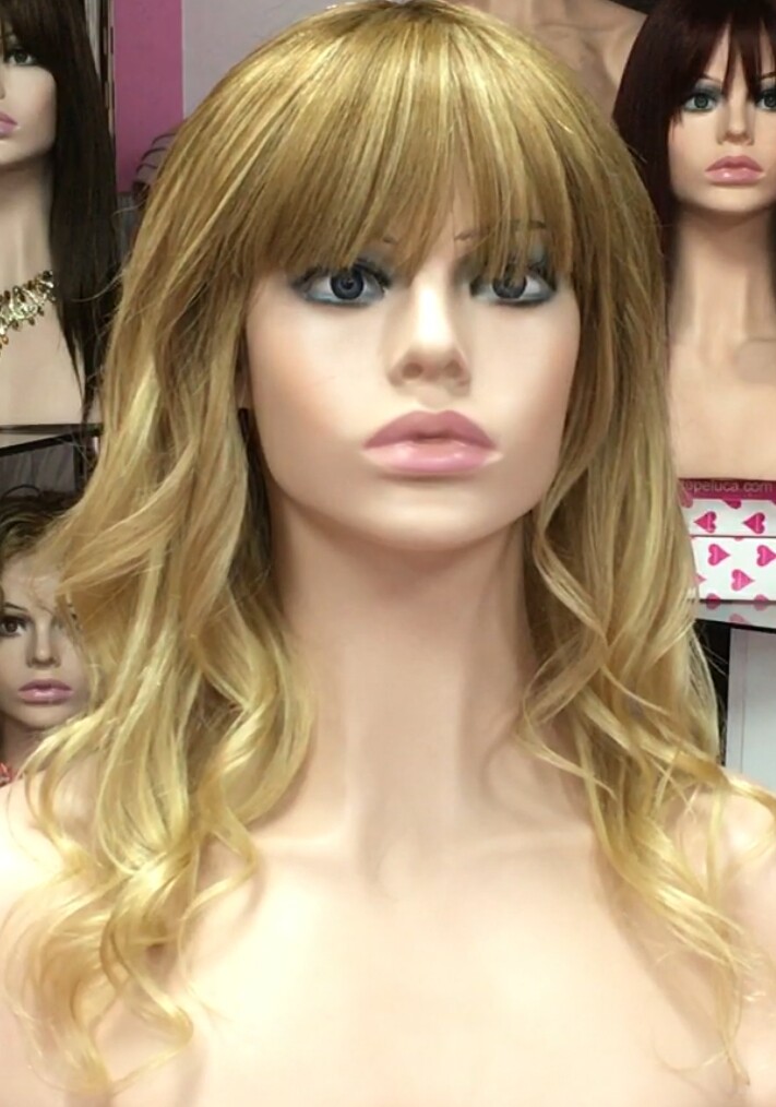 Peluca cabello natural KAMILA color 8T18 confecc. a MAQUINA