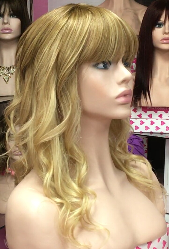Peluca cabello natural KAMILA color 8T18 confecc. a MAQUINA