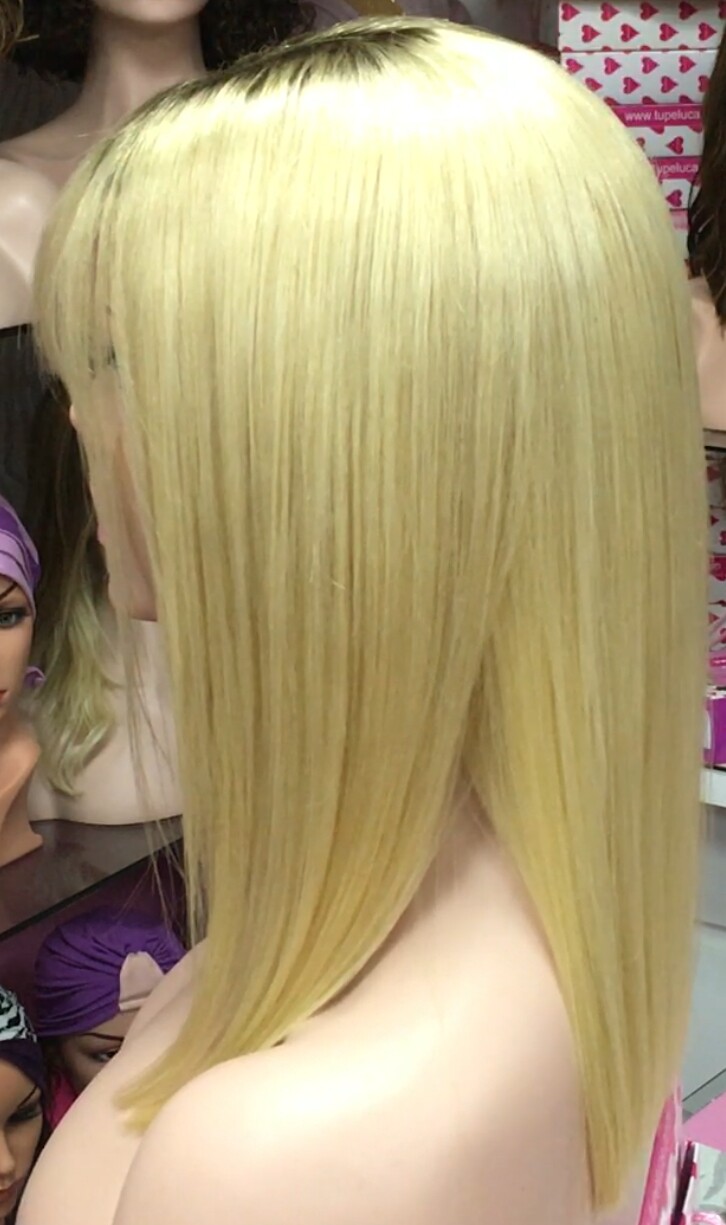 Peluca natural NATA color 4R613  raz oscura TUL de INJECCION