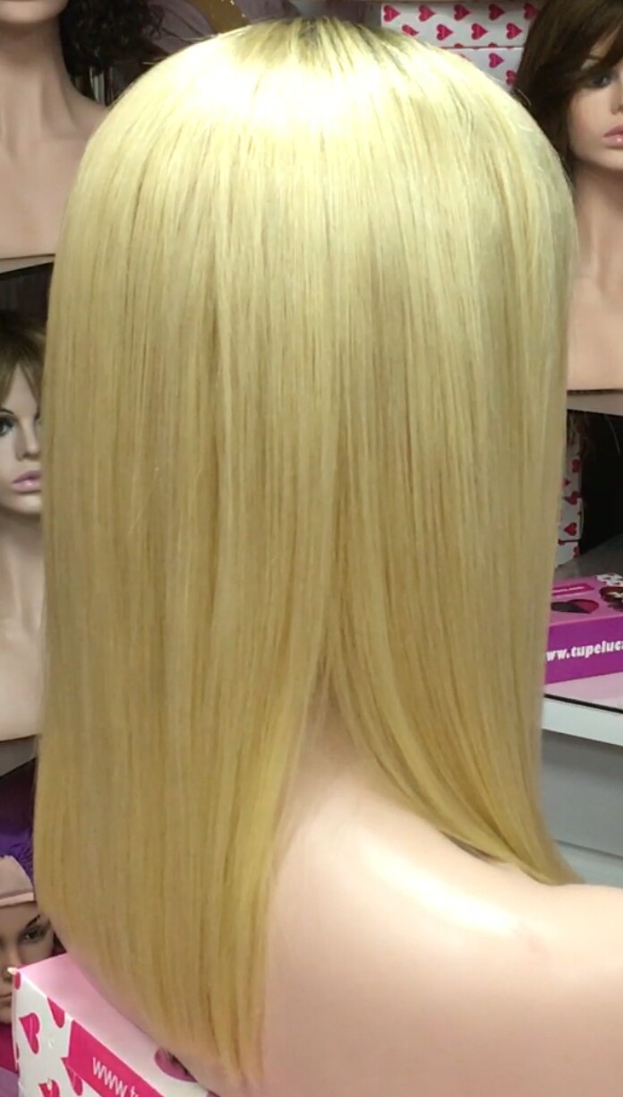Peluca natural NATA color 4R613  raz oscura TUL de INJECCION