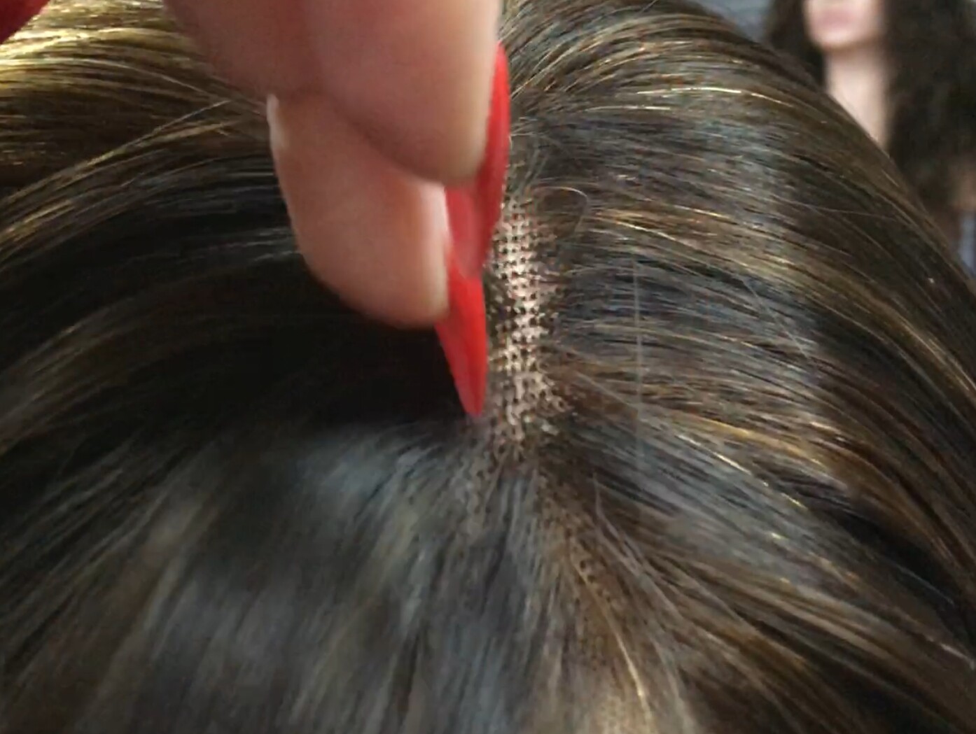 Peluca larga natural SIBILA liso color 2H5 TOP TUL efecto piel transparente