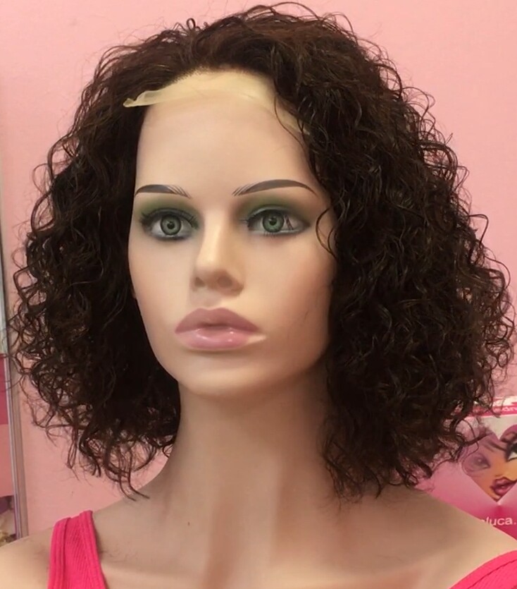 Peluca rizada cabello natural NINONA color 2 TOP TUL