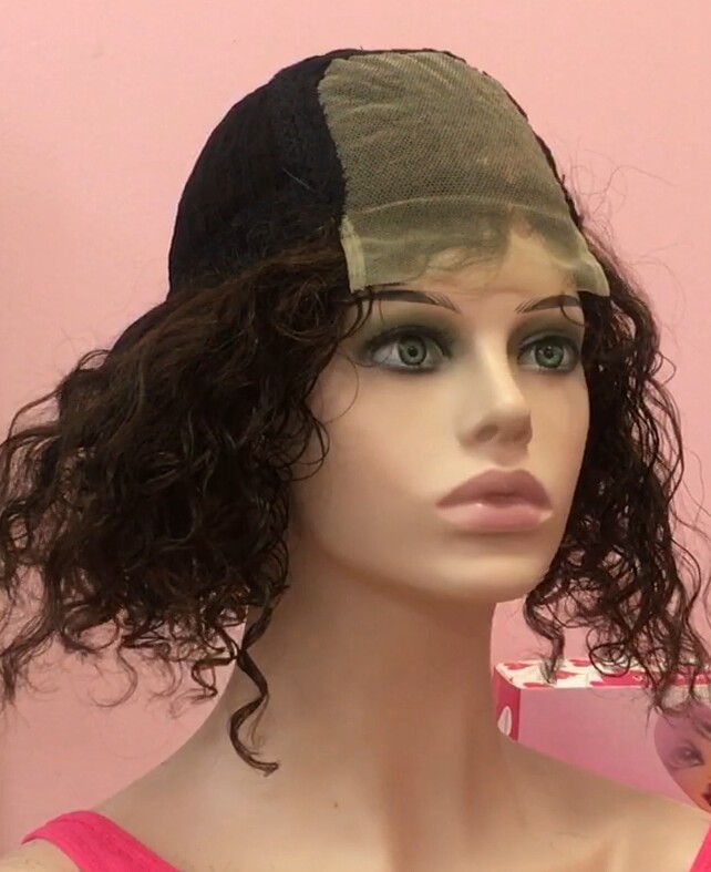 Peluca rizada cabello natural NINONA color 2 TOP TUL