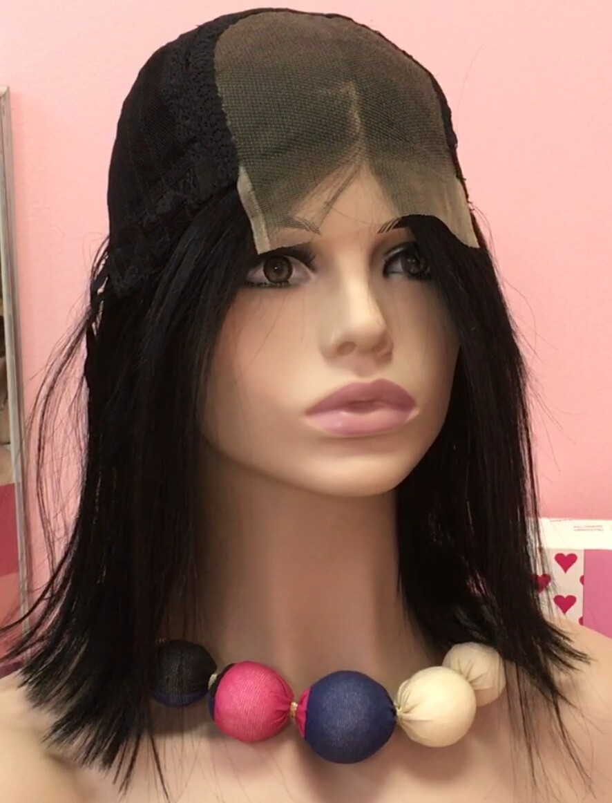 Peluca natural MINAUTI color 1 TOP TUL