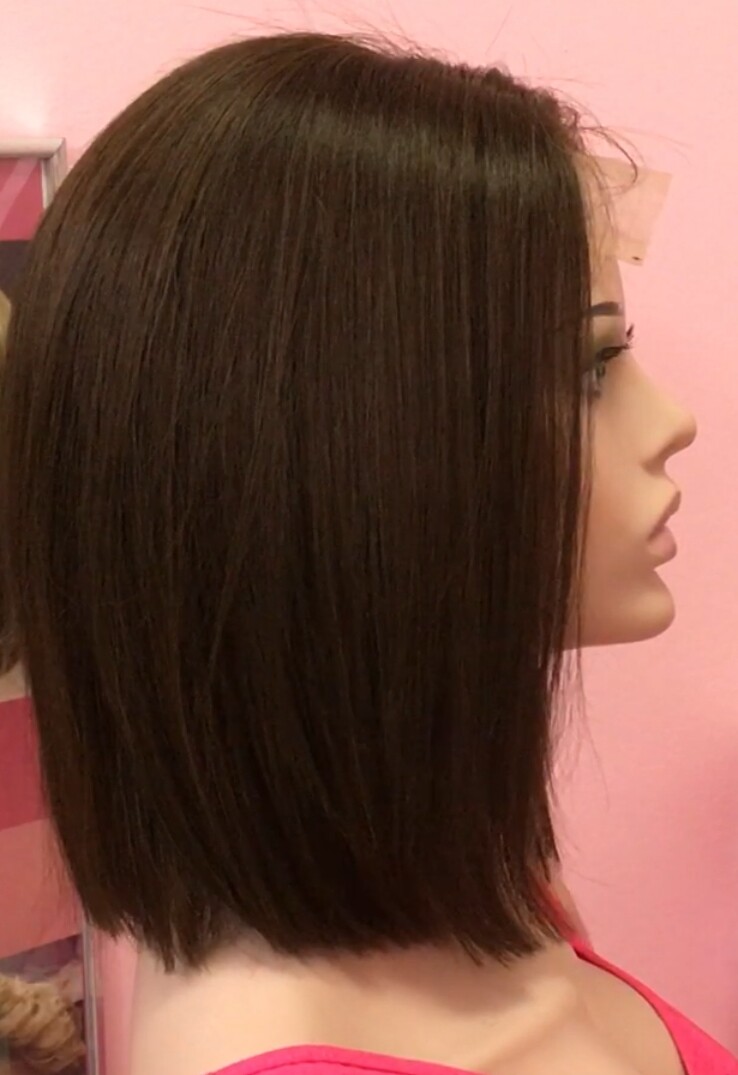 Peluca cabello natural Minauti color 2C TOP de TULL