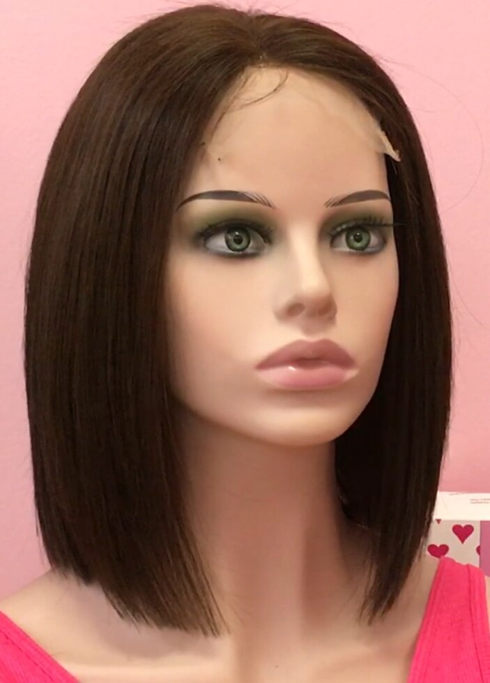 Peluca cabello natural Minauti color 2C TOP de TULL