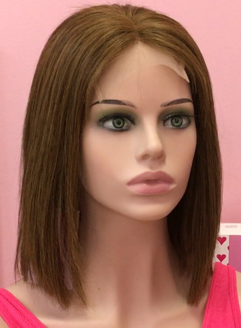 Peluca cabello natural Minauti color 6 TOP de TUL