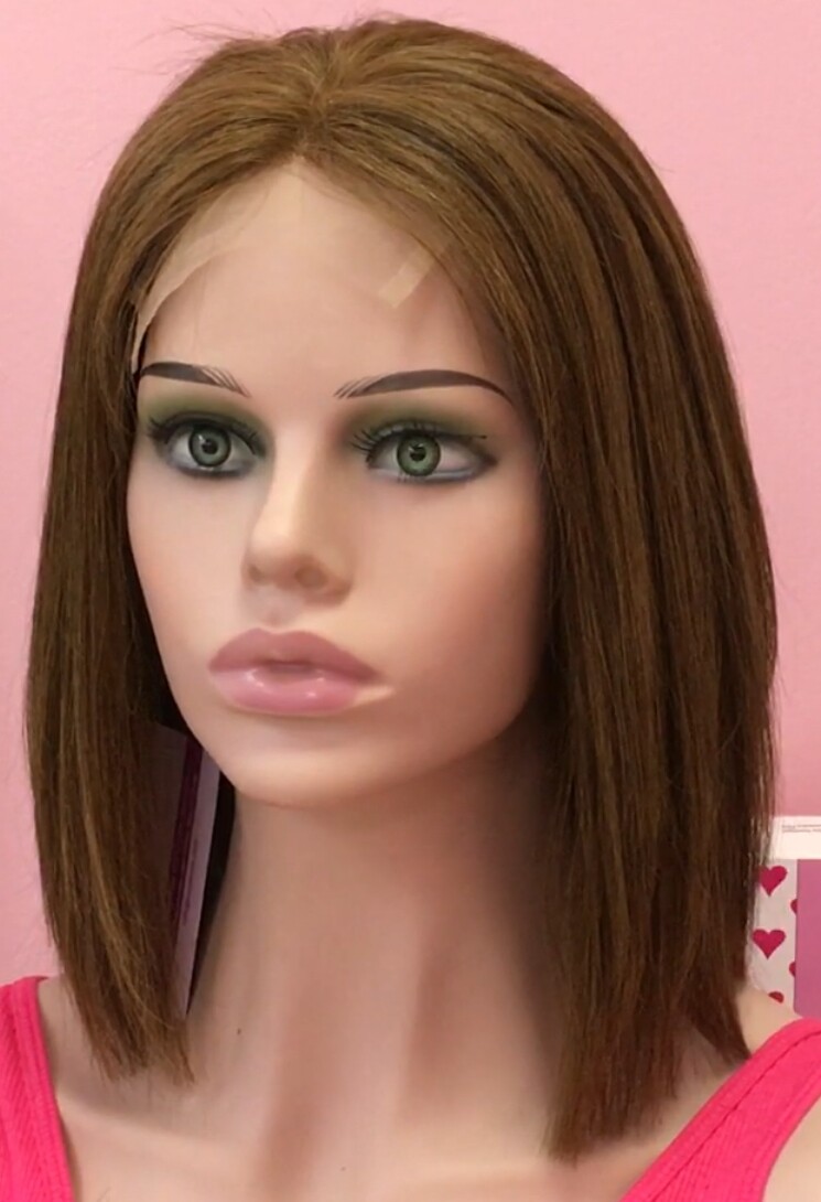 Peluca cabello natural Minauti color 6 TOP de TUL