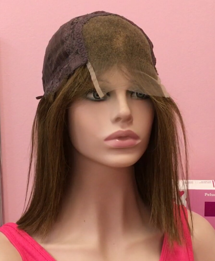 Peluca cabello natural Minauti color 6 TOP de TUL