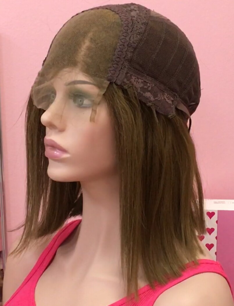Peluca cabello natural Minauti color 8S TOP de TUL