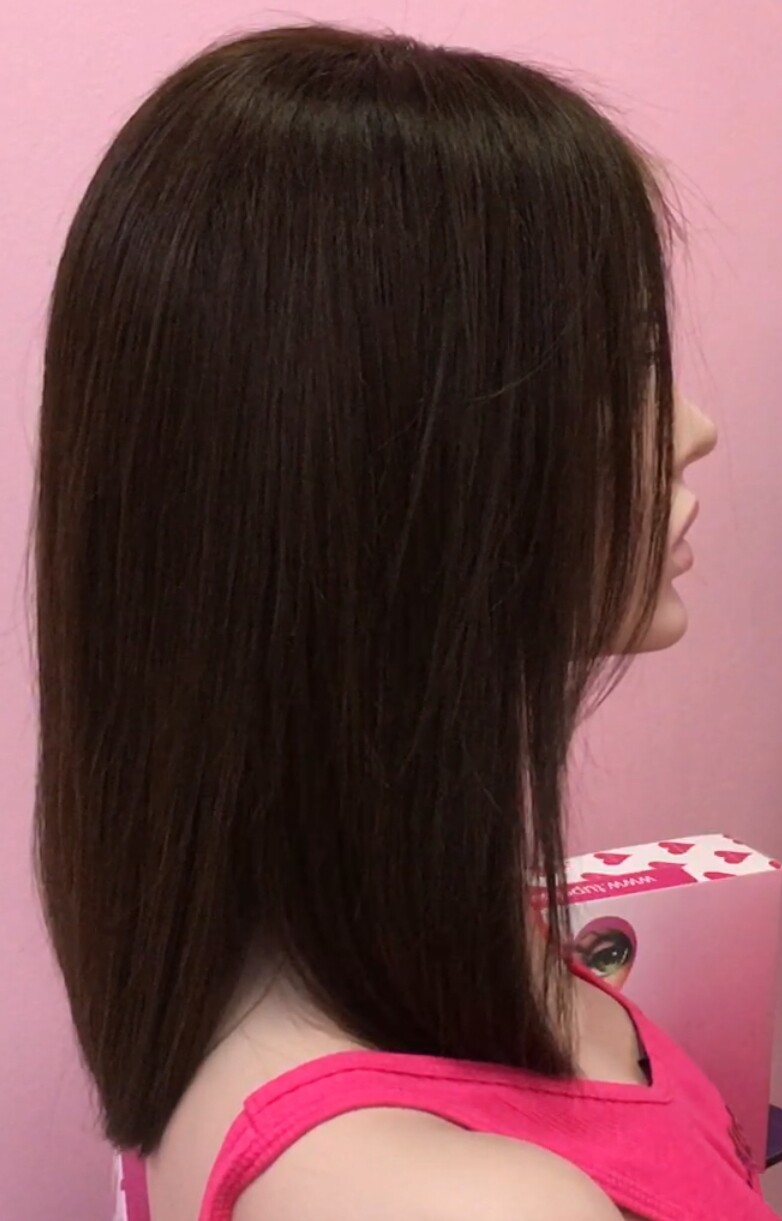 Peluca natural Melany color 1/2 TOP de TUL