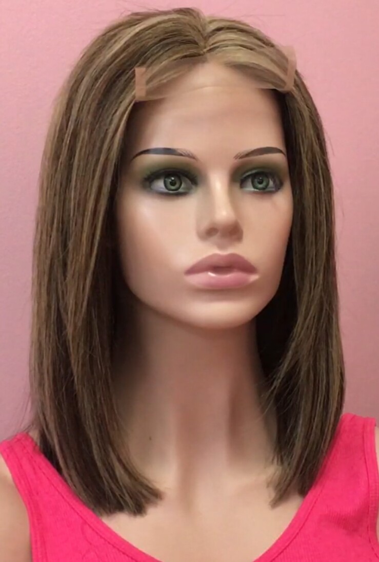 Peluca natural Melany color 2H16 TOP de TUL