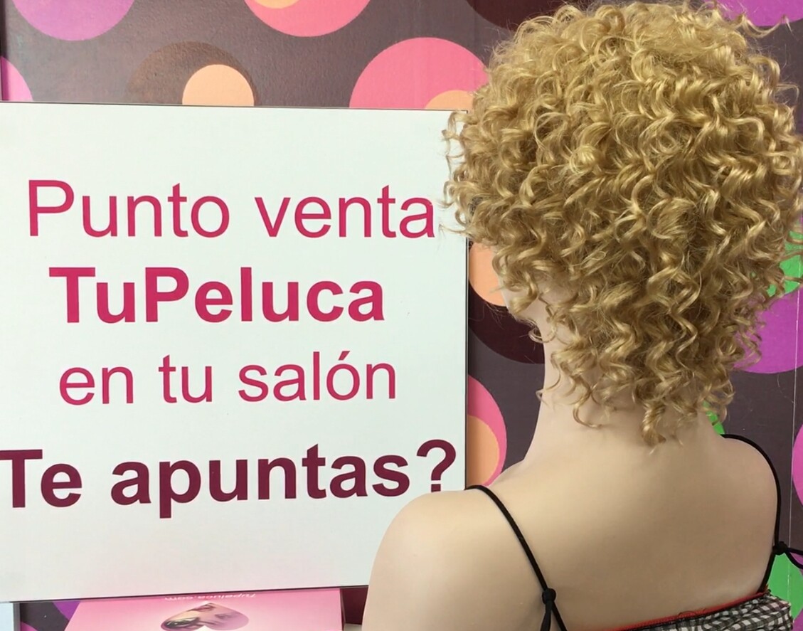 Peluca rizada natural LOLA 16 confecc. a MAQUINA