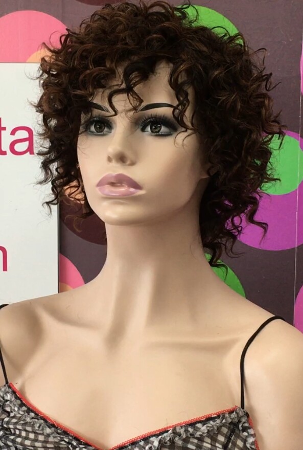 Peluca rizada natural LOLA 2h5 confecc. a MAQUINA