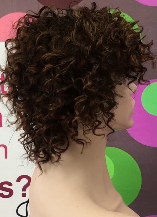 Peluca rizada natural LOLA 2h5 confecc. a MAQUINA