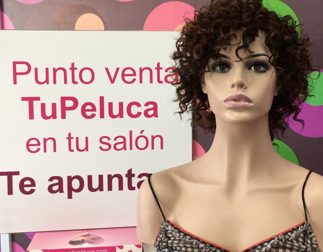 Peluca rizada natural LOLA 2h5 confecc. a MAQUINA