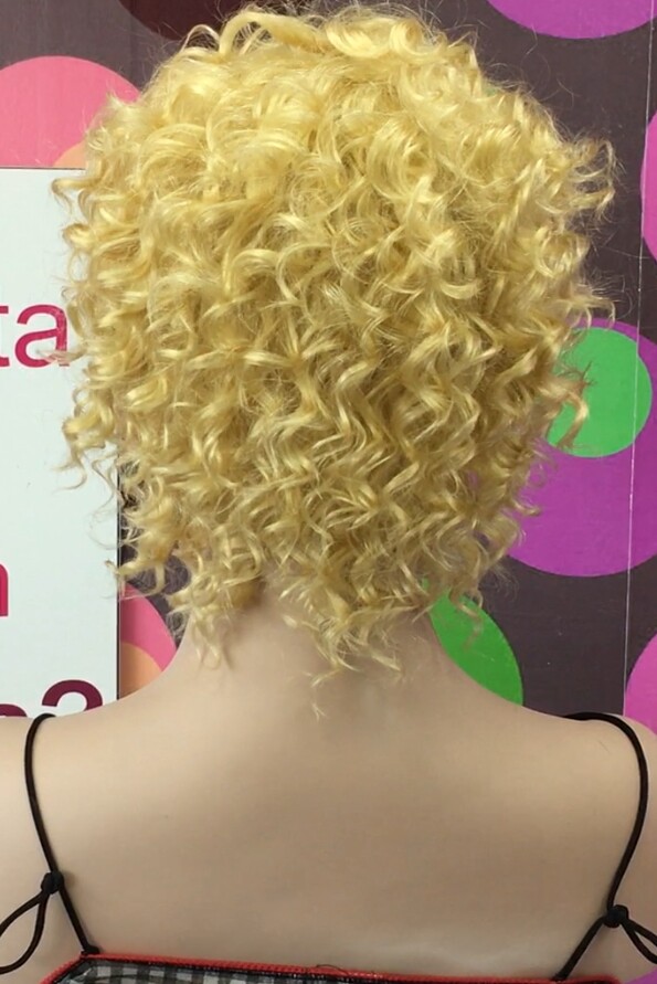 Peluca rizada natural LOLA 613 confecc. a MAQUINA