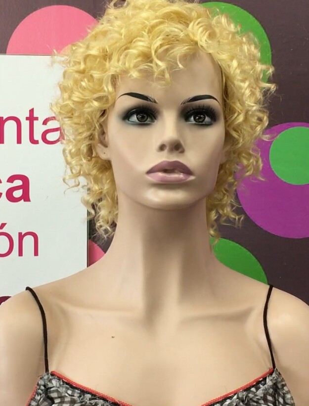 Peluca rizada natural LOLA 613 confecc. a MAQUINA