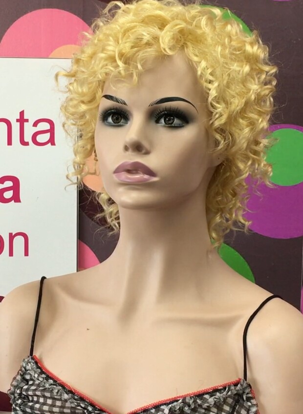 Peluca rizada natural LOLA 613 confecc. a MAQUINA