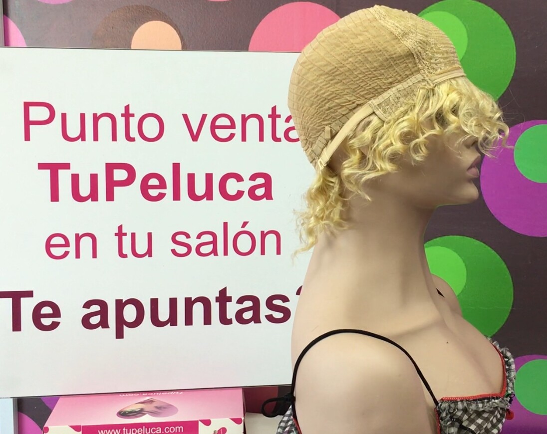 Peluca rizada natural LOLA 613 confecc. a MAQUINA