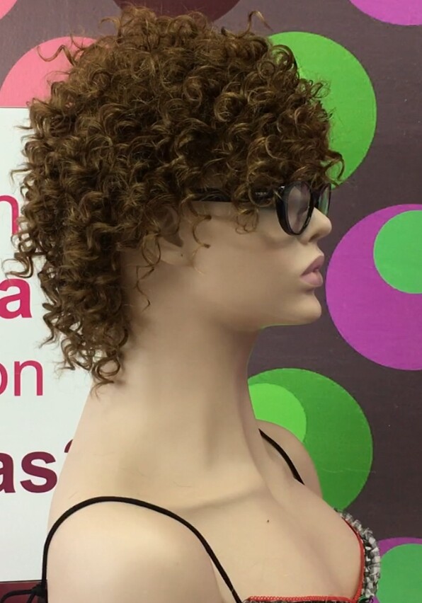 Peluca rizada natural LOLA 6 confecc. a MAQUINA