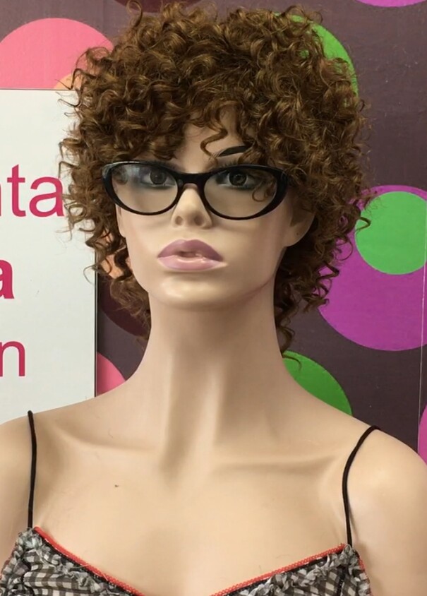 Peluca rizada natural LOLA 6 confecc. a MAQUINA
