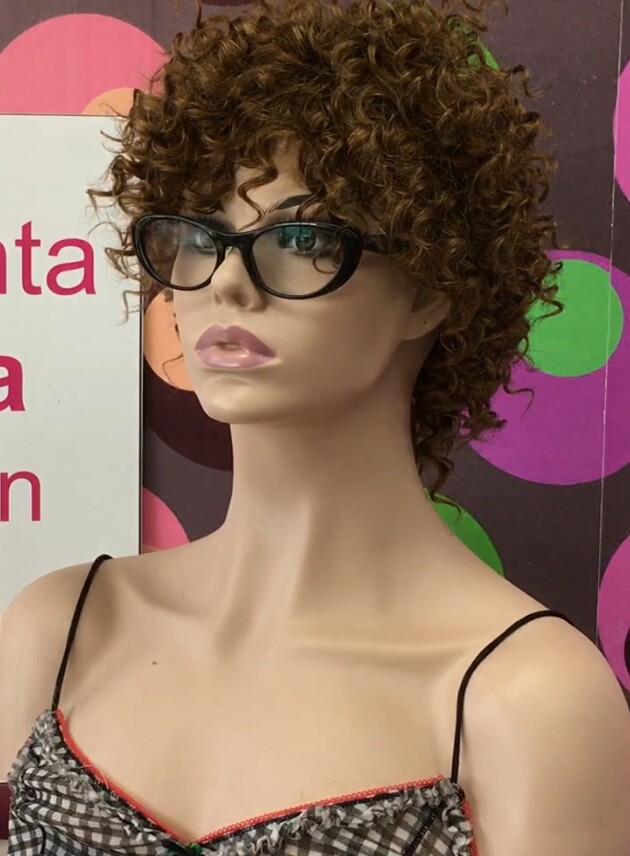 Peluca rizada natural LOLA 6 confecc. a MAQUINA