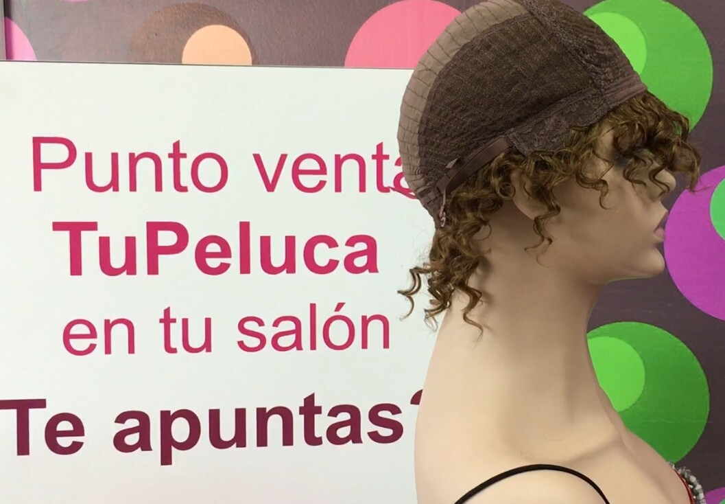 Peluca rizada natural LOLA 6 confecc. a MAQUINA