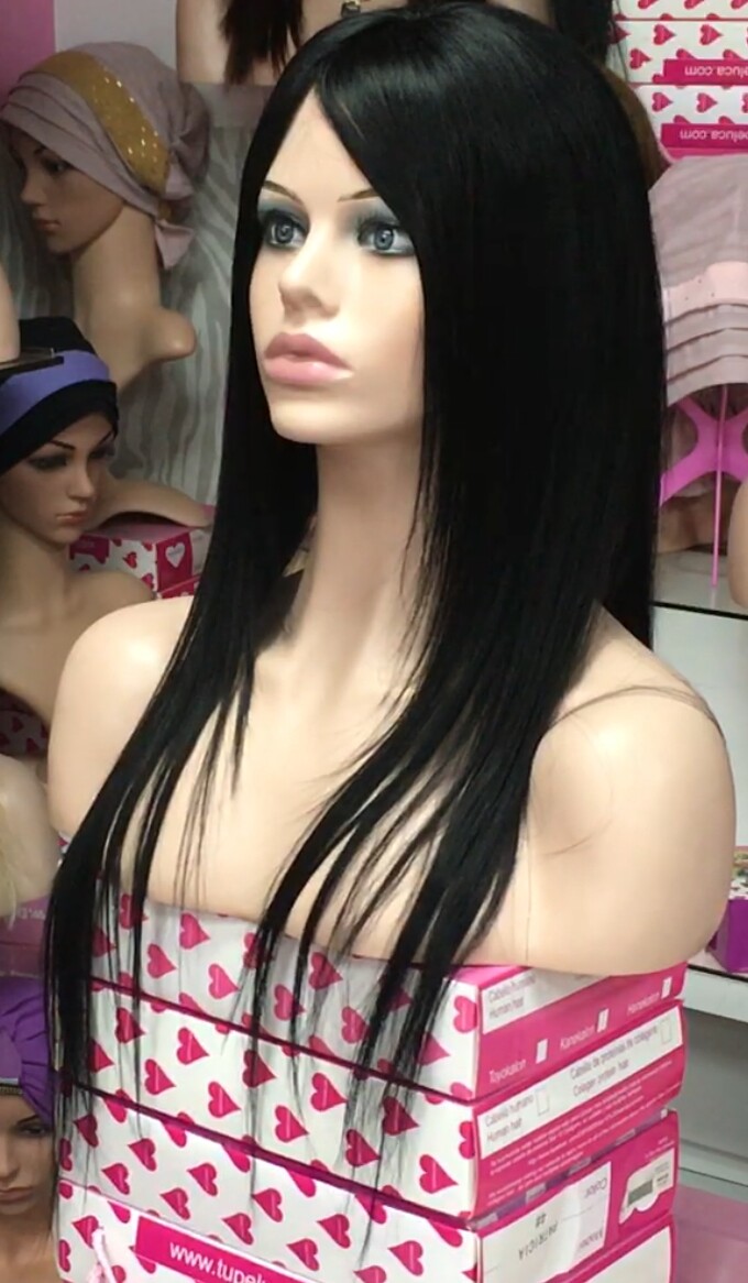 Peluca natural Sibila top tul central color 1