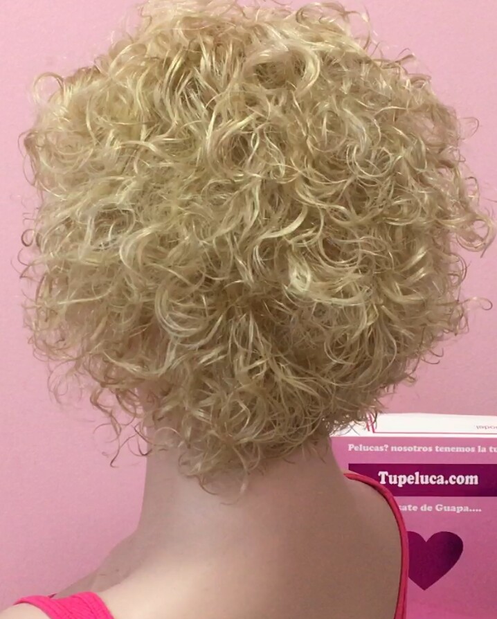 Peluca rizada natural CINTA color 613B maquina