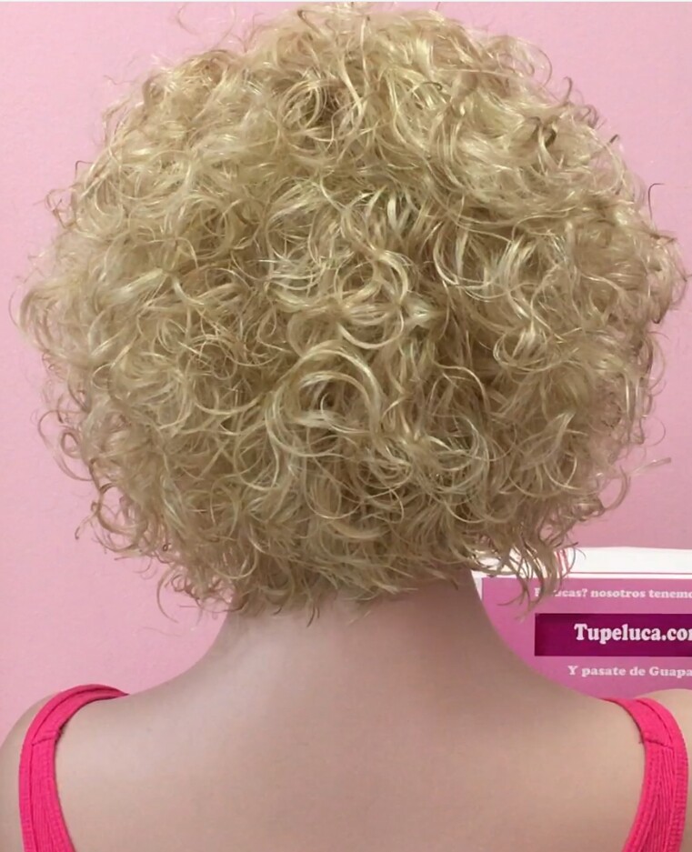 Peluca rizada natural CINTA color 613B maquina