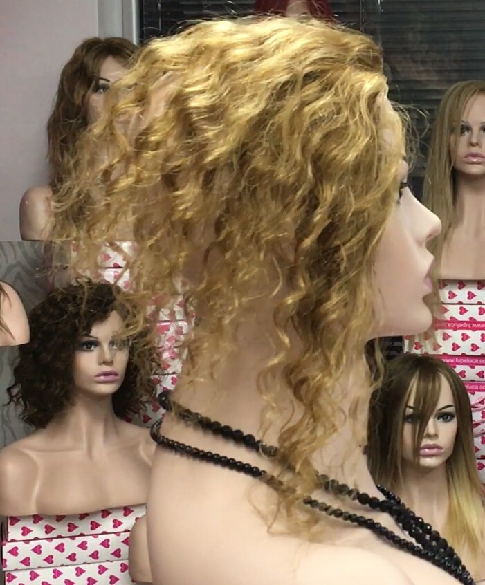 Protesis diadema para alopecia VALERY-MINI  color 27, cabello humano rizado