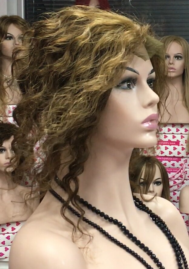 Protesis diadema para alopecia VALERY- color 5, cabello humano rizado