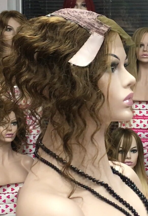 Protesis diadema para alopecia VALERY- color 5, cabello humano rizado