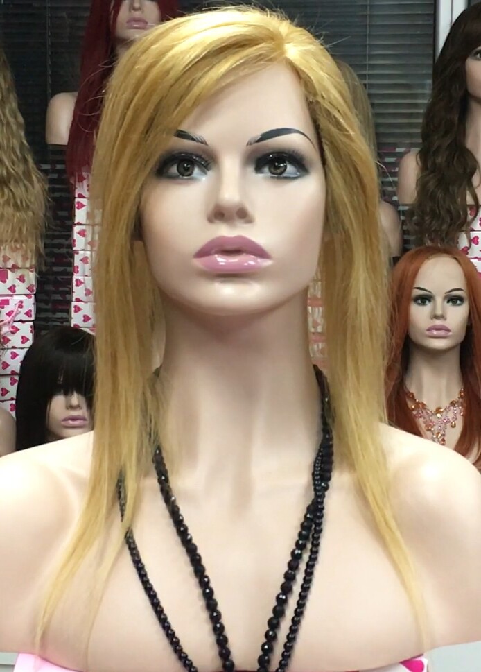 PROTESIS  ALOPECIA FRONTAL MERCHE color 27 Top de Tul ENTERO transparente