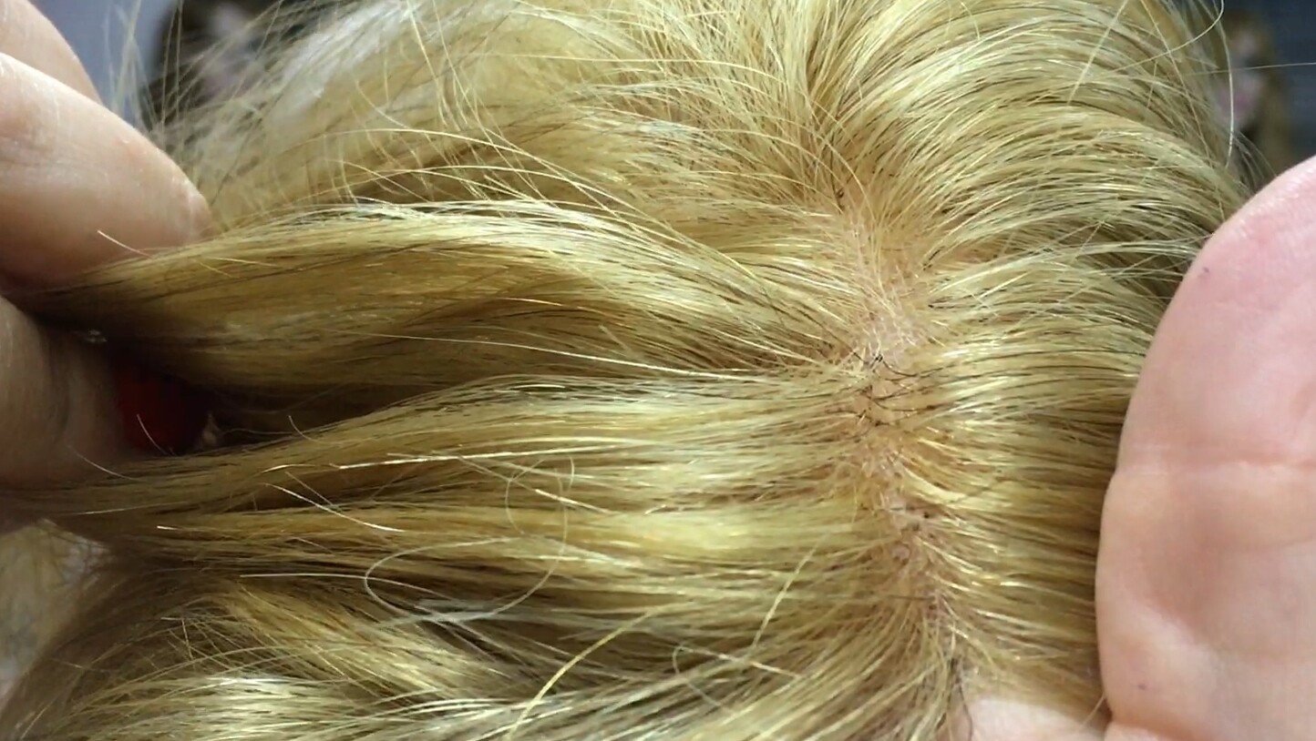 PROTESIS  ALOPECIA FRONTAL MERCHE color 27 Top de Tul ENTERO transparente