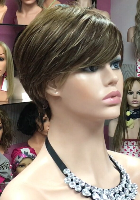 Peluca cabello natural SANDY color 6H16 confecc. maquina