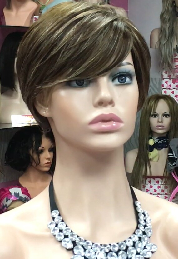 Peluca cabello natural SANDY color 6H16 confecc. maquina