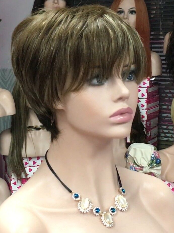 Peluca cabello natural SANDY color 6H18 confecc. maquina