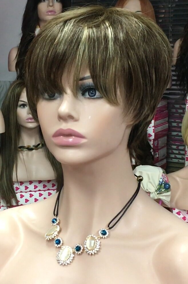 Peluca cabello natural SANDY color 6H18 confecc. maquina