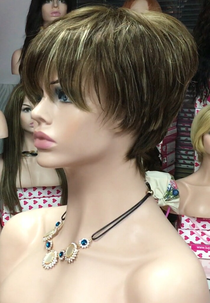 Peluca cabello natural SANDY color 6H18 confecc. maquina