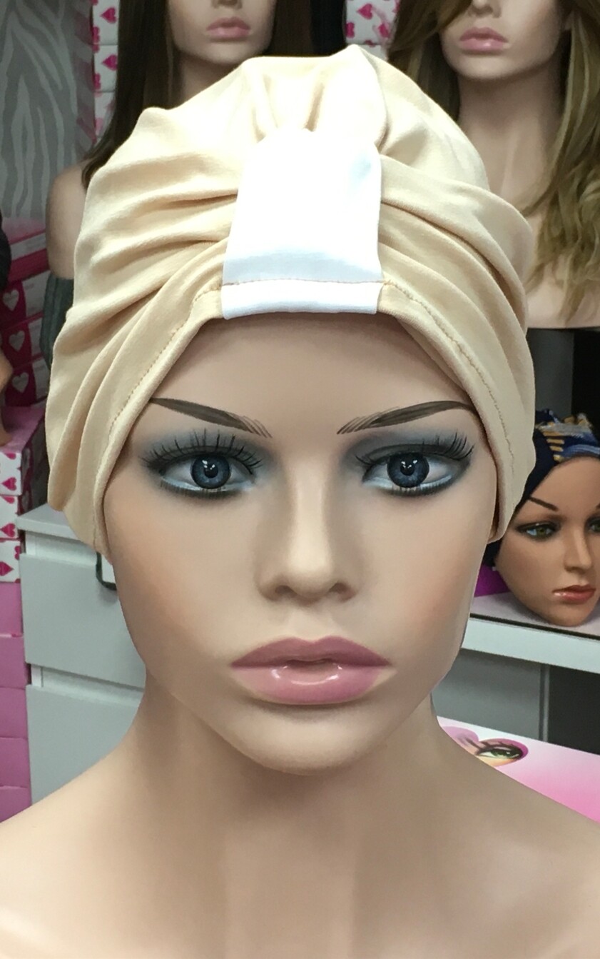Turbante quimio ALGODON BASIC Nudo decorado