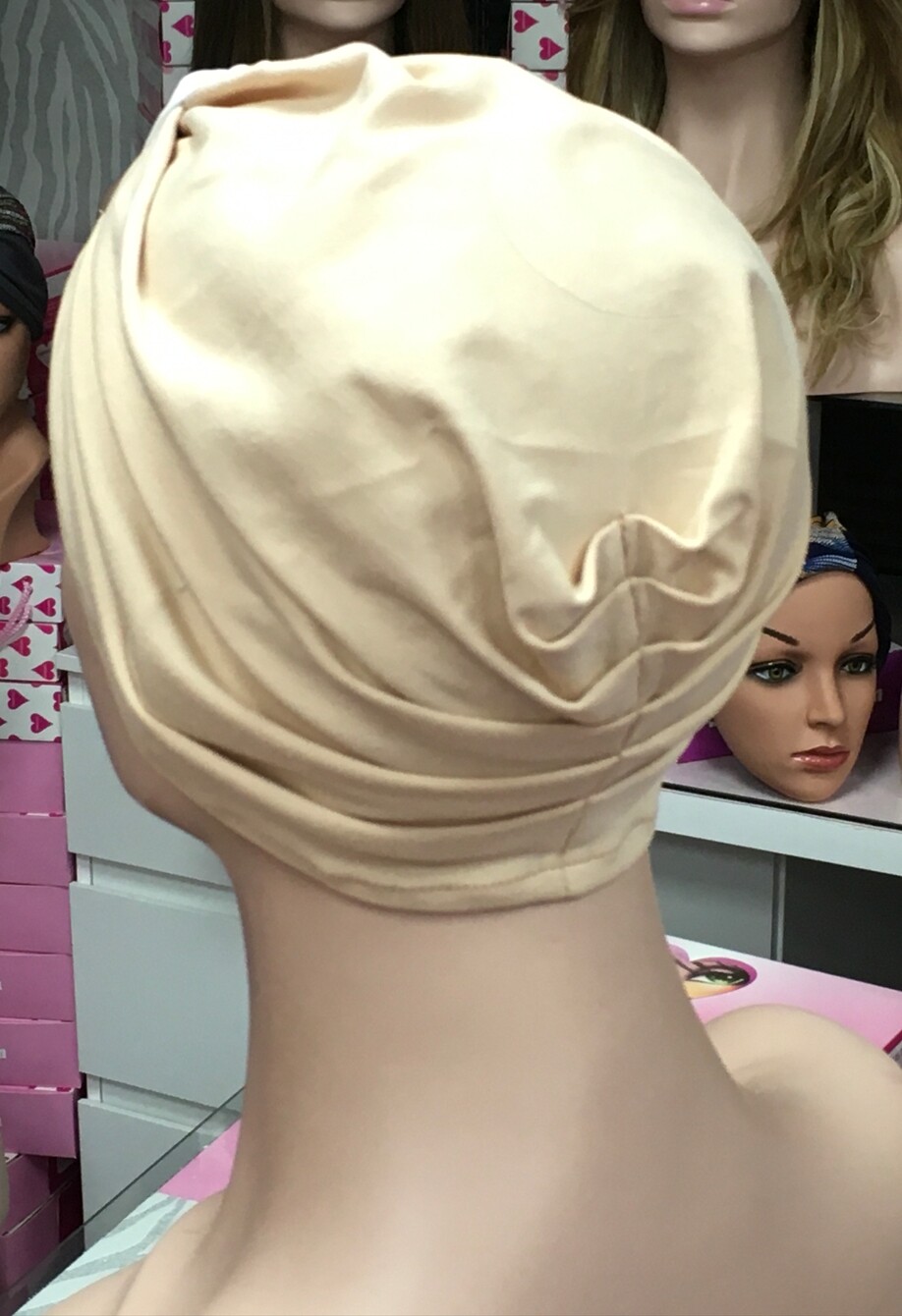 Turbante quimio ALGODON BASIC Nudo decorado