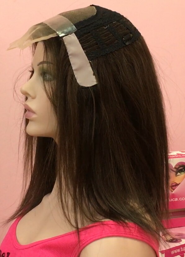 PROTESIS ALOPECIA FRONTAL MERCHE PATILLAS XL color 2B TOP TUL 